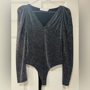 Astr Black and Silver Bodysuit